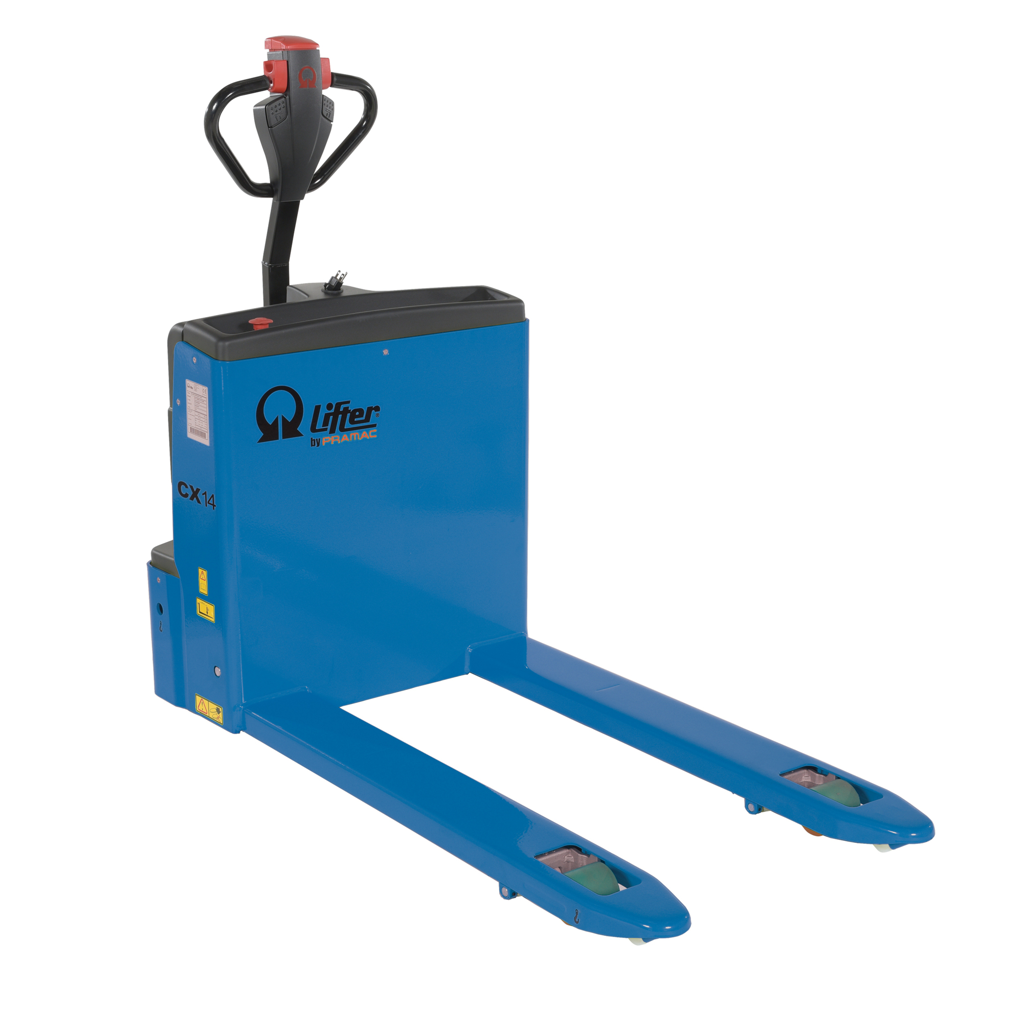 Vestil Steel Pramac Electric Pallet Truck - 2500-Lb. Capacity, 60in. Fork Length, 3.375in. Min. Lift Height, Model# PMC-EPT-2745